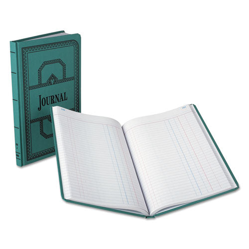Image of Boorum & Pease® Account Journal, Journal-Style Rule, Blue Cover, 11.75 X 7.25 Sheets, 300 Sheets/book