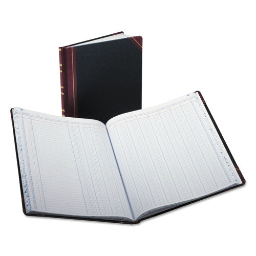 Image of Boorum & Pease® Extra-Durable Bound Book, Double-Page 12-Column Accounting, Black/maroon/gold Cover, 11.94 X 9.78 Sheets, 150 Sheets/book