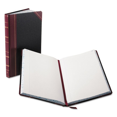 Image of Boorum & Pease® Record And Account Book, Custom Rule, Black/red/gold Cover, 13.75 X 8.38 Sheets, 300 Sheets/book