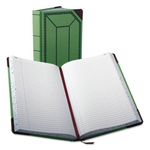 Image of Boorum & Pease® Account Record Book, Record-Style Rule, Green/black/red Cover, 12.13 X 7.44 Sheets, 500 Sheets/book