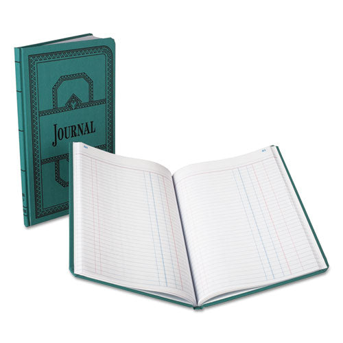Image of Boorum & Pease® Account Journal, Journal-Style Rule, Blue Cover, 11.75 X 7.25 Sheets, 150 Sheets/book