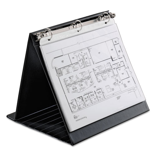 Image of Cardinal® Easel Round Ring Binder, 3 Rings, 1" Capacity, 11 X 8.5, Black