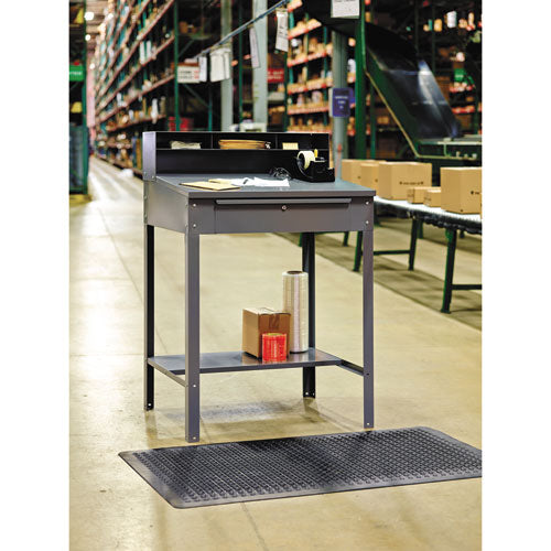 Image of Tennsco Open Steel Shop Desk, 34.5" X 29" X 53.75", Medium Gray