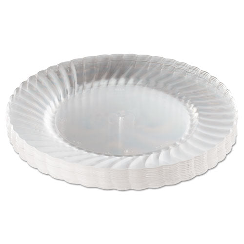 Image of WNA Classicware Plastic Plates, 9" dia, Clear, 12/Pack