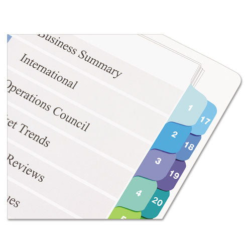 Image of Avery® Customizable TOC Ready Index Double Column Multicolor Tab Dividers, 32-Tab, 1 to 32, 11 x 8.5, White, 1 Set