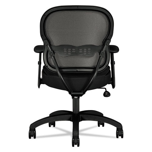 Image of HON® Wave Mesh Mid-Back Task Chair, Supports Up To 250 Lb, 18" To 22.25" Seat Height, Black