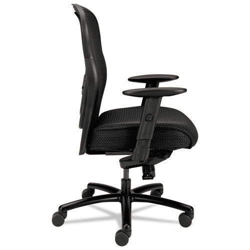 Image of HON® Wave Mesh Big And Tall Chair, Supports Up To 450 Lb, 19.25" To 22.25" Seat Height, Black