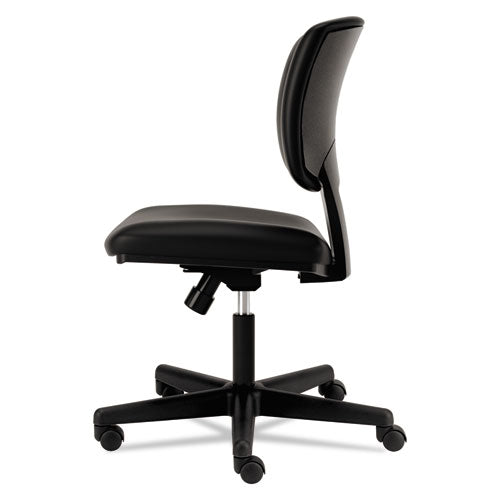 Image of HON® Volt Series Leather Task Chair, Supports Up To 250 Lb, 18" To 22.25" Seat Height, Black