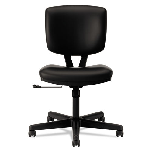 Image of HON® Volt Series Leather Task Chair, Supports Up To 250 Lb, 18" To 22.25" Seat Height, Black