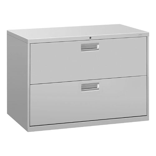 Image of HON® Brigade 600 Series Lateral File, 2 Legal/letter-Size File Drawers, Light Gray, 42" X 18" X 28"
