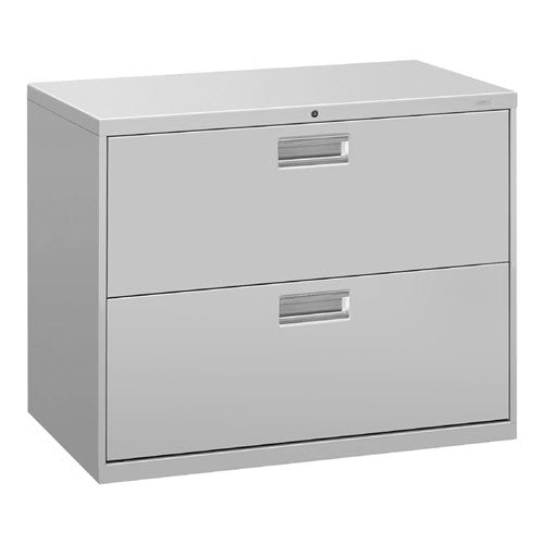 Image of HON® Brigade 600 Series Lateral File, 2 Legal/letter-Size File Drawers, Light Gray, 36" X 18" X 28"