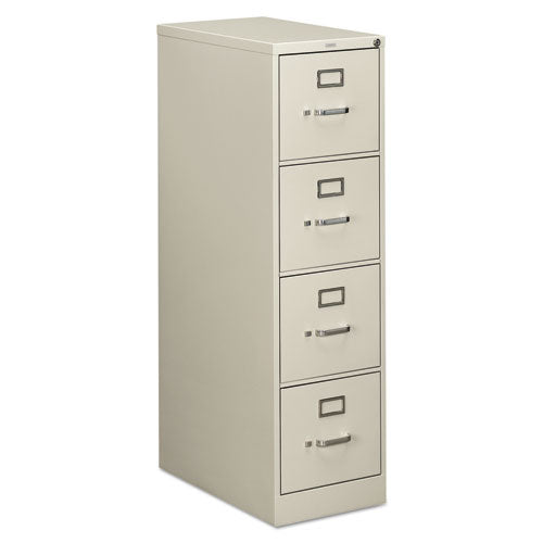 Image of HON® 510 Series Vertical File, 4 Letter-Size File Drawers, Light Gray, 15" X 25" X 52"
