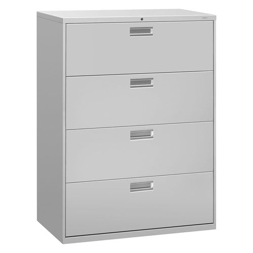 Image of HON® Brigade 600 Series Lateral File, 4 Legal/letter-Size File Drawers, Light Gray, 42" X 18" X 52.5"