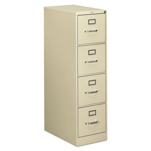 Image of HON® 510 Series Vertical File, 4 Letter-Size File Drawers, Putty, 15" X 25" X 52"