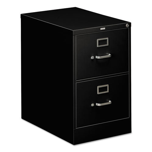 Image of HON® 310 Series Vertical File, 2 Legal-Size File Drawers, Black, 18.25" X 26.5" X 29"