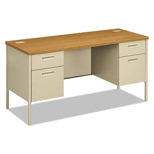 Image of HON® Metro Series Kneespace Credenza, 60w X 24d X 29.5h, Harvest/putty
