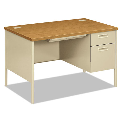 Image of HON® Metro Classic Series Right Pedestal Desk, 48" X 30" X 29.5", Harvest/putty