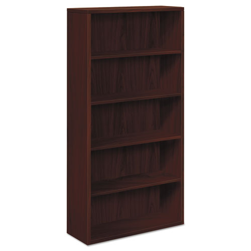 Image of HON® 10500 Series Laminate Bookcase, Five-Shelf, 36w x 13.13d x 71h, Mahogany