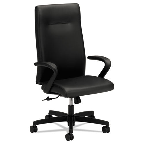 Image of HON® Ignition Series Executive High-Back Chair, Supports Up To 300 Lb, 17.38" To 21.88" Seat Height, Black