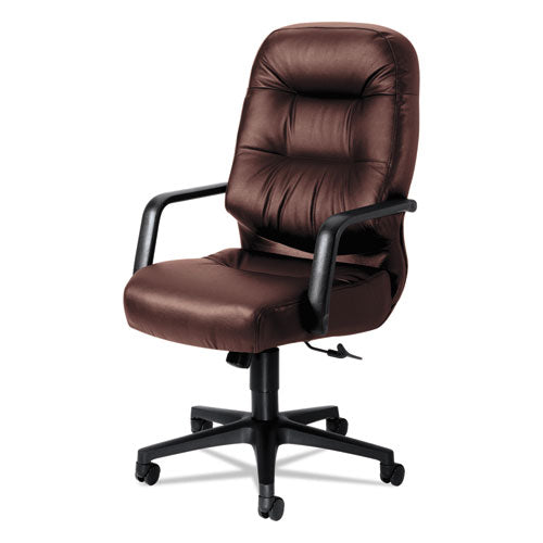 Image of HON® Pillow-Soft 2090 Series Executive High-Back Swivel/tilt Chair, Supports 300 Lb, 16.75" To 21.25" Seat, Burgundy, Black Base