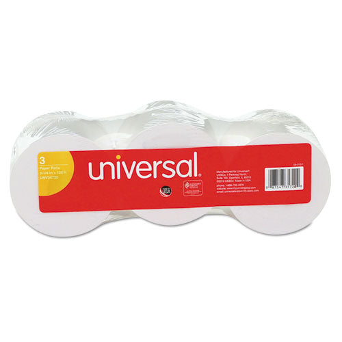 Image of Universal® Impact And Inkjet Print Bond Paper Rolls, 0.5" Core, 2.25" X 150 Ft, White, 3/pack