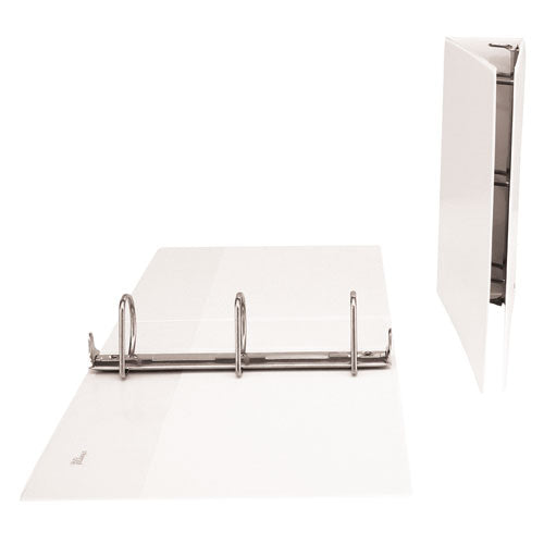 Image of Universal® Slant D-Ring View Binder, 3 Rings, 3" Capacity, 11 x 8.5, White