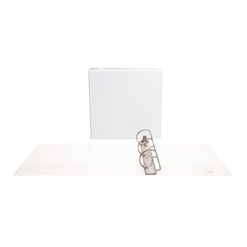 Image of Universal® Slant D-Ring View Binder, 3 Rings, 3" Capacity, 11 x 8.5, White