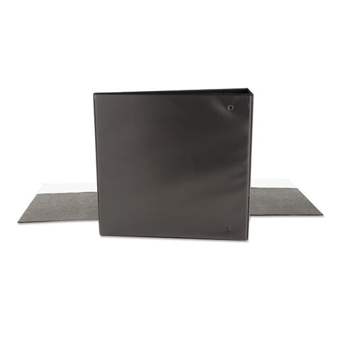 Image of Universal® Economy Round Ring View Binder, 3 Rings, 3" Capacity, 11 X 8.5, Black