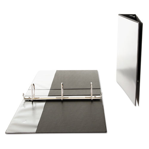 Image of Universal® Slant D-Ring View Binder, 3 Rings, 2" Capacity, 11 x 8.5, Black