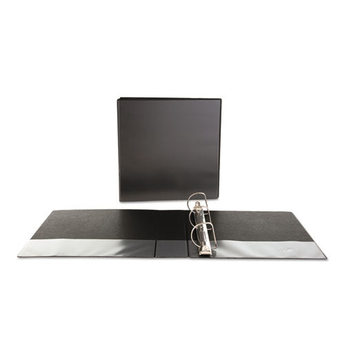 Image of Universal® Slant D-Ring View Binder, 3 Rings, 2" Capacity, 11 x 8.5, Black