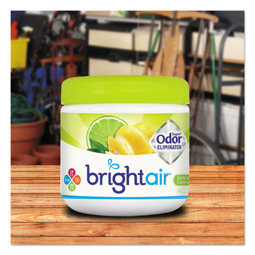 Image of BRIGHT Air® Super Odor Eliminator, Zesty Lemon And Lime, 14 Oz Jar