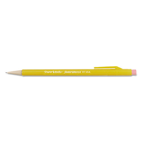 Image of Paper Mate® Sharpwriter Mechanical Pencil, 0.7 mm, HB (#2), Black Lead, Classic Yellow Barrel, Dozen