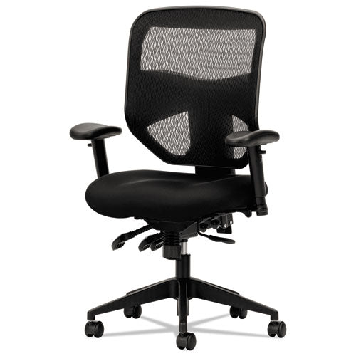 Image of HON® Vl532 Mesh High-Back Task Chair, Supports Up To 250 Lb, 17" To 20.5" Seat Height, Black