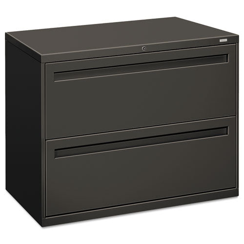 Image of HON® Brigade 700 Series Lateral File, 2 Legal/letter-Size File Drawers, Charcoal, 36" X 18" X 28"
