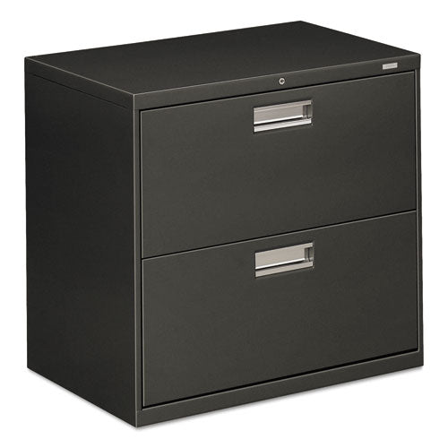 Image of HON® Brigade 600 Series Lateral File, 2 Legal/letter-Size File Drawers, Charcoal, 30" X 18" X 28"