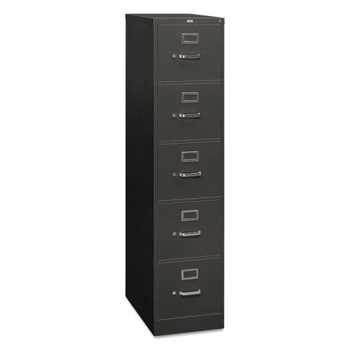 Image of HON® 310 Series Vertical File, 5 Letter-Size File Drawers, Charcoal, 15" X 26.5" X 60"