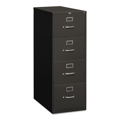 Image of HON® 310 Series Vertical File, 4 Legal-Size File Drawers, Charcoal, 18.25" X 26.5" X 52"