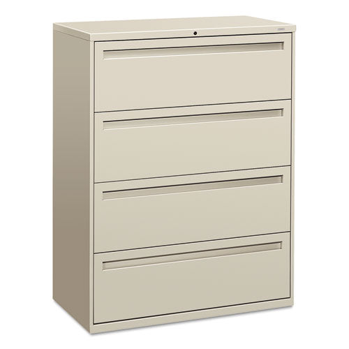 Image of HON® Brigade 700 Series Lateral File, 4 Legal/letter-Size File Drawers, Light Gray, 42" X 18" X 52.5"