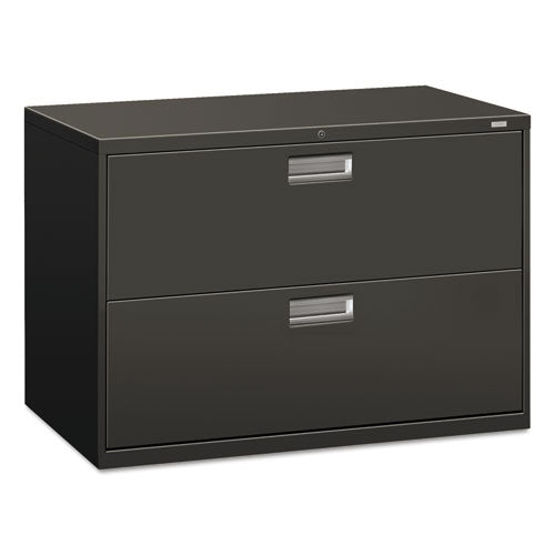 Image of HON® Brigade 600 Series Lateral File, 2 Legal/letter-Size File Drawers, Charcoal, 42" X 18" X 28"