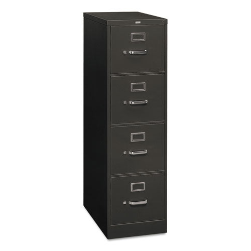 Image of HON® 310 Series Vertical File, 4 Letter-Size File Drawers, Charcoal, 15" X 26.5" X 52"