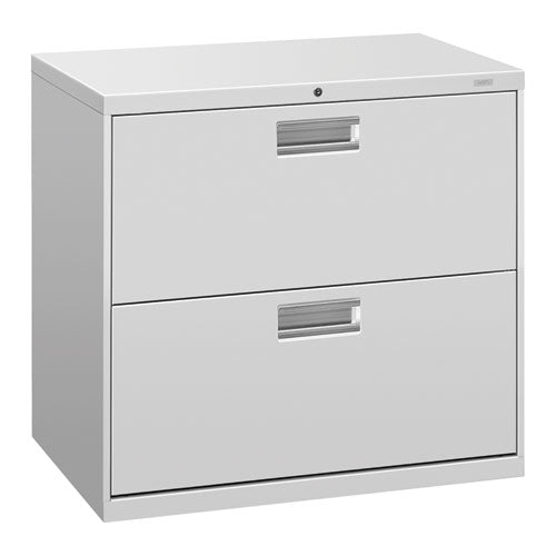Image of HON® Brigade 600 Series Lateral File, 2 Legal/letter-Size File Drawers, Light Gray, 30" X 18" X 28"