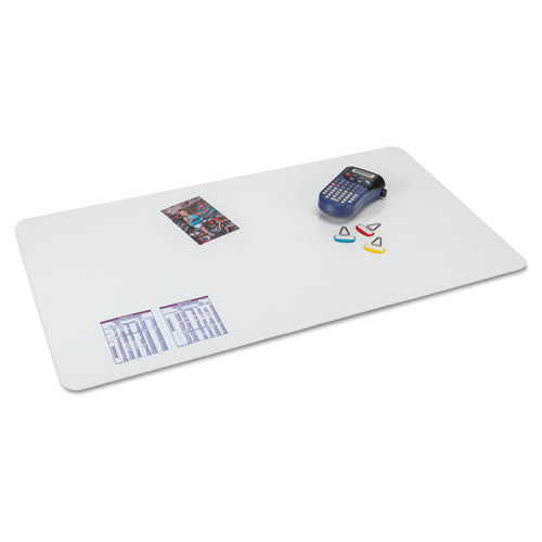 Image of Artistic® KrystalView Desk Pad with Antimicrobial Protection, Glossy Finish, 22 x 17, Clear