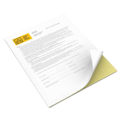 Image of xerox Vitality Multipurpose Carbonless 2-Part Paper, 8.5 x 11, Canary/White, 5,000/Carton