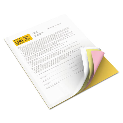Image of xerox Revolution Carbonless 4-Part Paper, 8.5 x 11, White/Canary/Pink/Goldenrod, 5,000/Carton