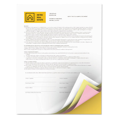 Image of xerox Revolution Carbonless 4-Part Paper, 8.5 x 11, White/Canary/Pink/Goldenrod, 5,000/Carton