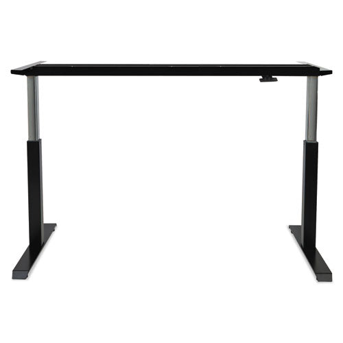Image of Alera® Alera AdaptivErgo Sit-Stand Pneumatic Height-Adjustable Table Base, 59.06" x 28.35" x 26.18" to 39.57", Black