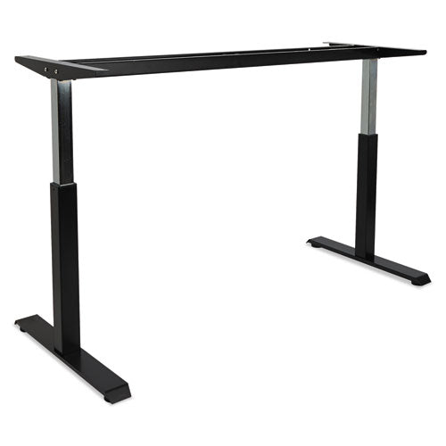 Image of Alera® Alera AdaptivErgo Sit-Stand Pneumatic Height-Adjustable Table Base, 59.06" x 28.35" x 26.18" to 39.57", Black