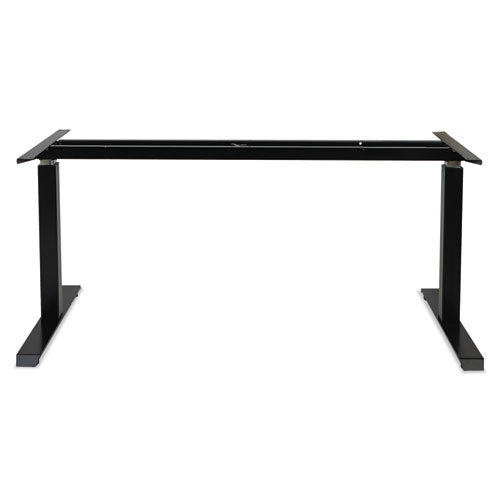 Image of Alera® Alera AdaptivErgo Sit-Stand Pneumatic Height-Adjustable Table Base, 59.06" x 28.35" x 26.18" to 39.57", Black
