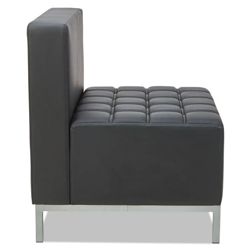 Image of Alera® Alera QUB Series Armless L Sectional, Charging Station Center Seat, AC Outlet, (2) USB Ports, 26.38" x 26.38" x 30.5", Black