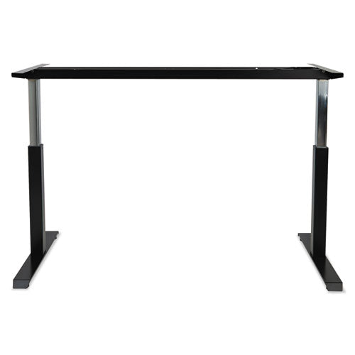Image of Alera® Alera AdaptivErgo Sit-Stand Pneumatic Height-Adjustable Table Base, 59.06" x 28.35" x 26.18" to 39.57", Black